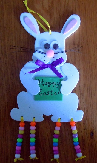 Easter kids crafts; Easter bunnies from craft foam